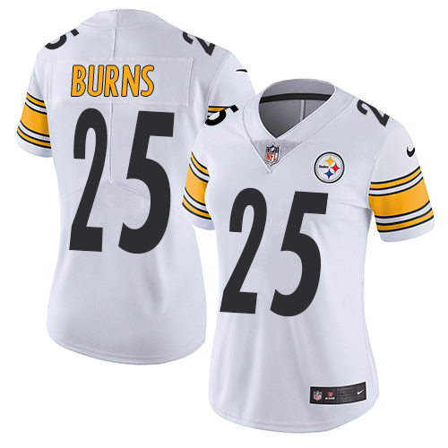 Nike Steelers #25 Artie Burns White Women's Stitched NFL Vapor Untouchable Limited Jersey